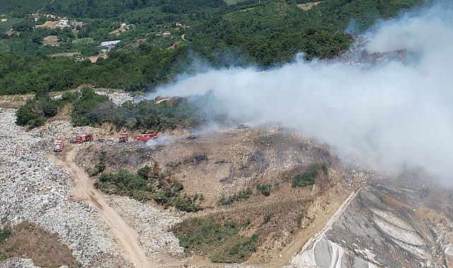 Yalova'da katı atık depolama sahasında yangını