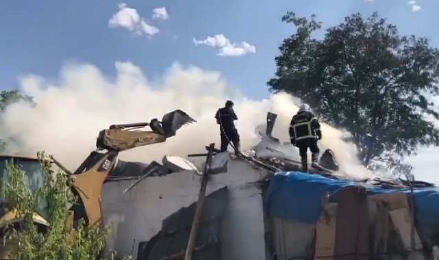 Afşin'de ikamet yangını