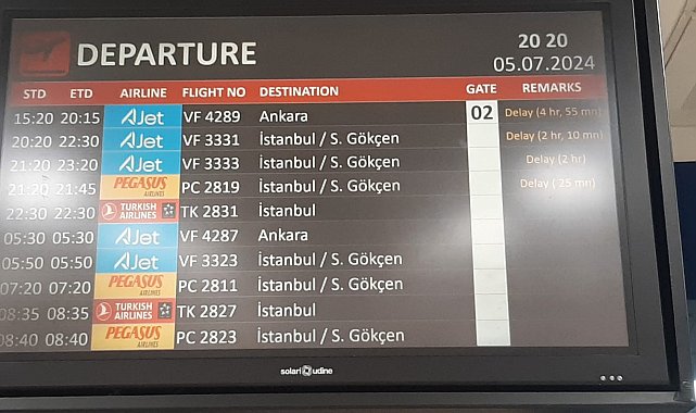 Ajet, Trabzon&#039;da yolcularını saatlerce bekletti