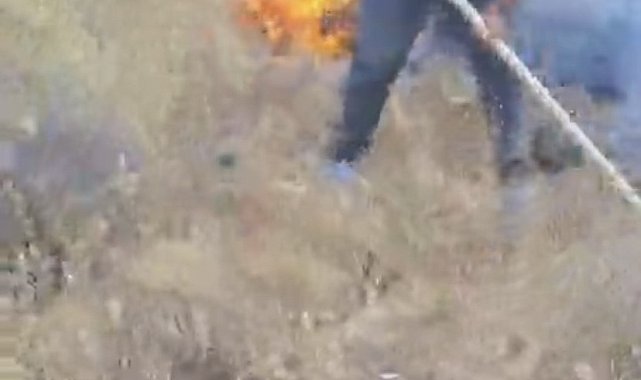 Aksaray'da anız yangını ormanlık alana sıçradı