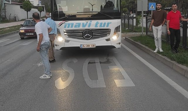Amasya'da yolcu otobüsünün çarptığı yaya hayatını kaybetti