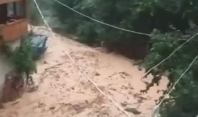 Artvin'de sel suları 4 köy yolunu ulaşıma kapattı