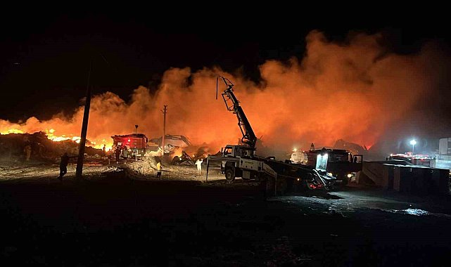 Bal paketleme tesisi yangınında milyonlarca liralık maddi hasar meydana geldi