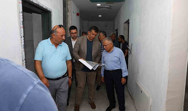 Başkan Büyükkılıç'tan Talas Mevlana Sosyal Yaşam Merkezi'nde 'teknik' inceleme