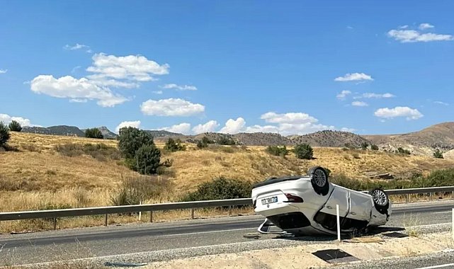 Batman'da ters dönen otomobilde: 3 yaralı