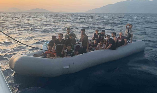 Bodrum'da 12'si çocuk 27 düzensiz göçmen kurtarıldı