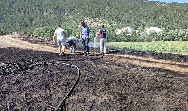 Bolu'da otluk arazide çıkan yangın söndürüldü