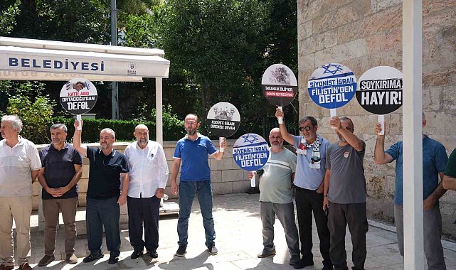 Bursa'da İsrail'e protesto
