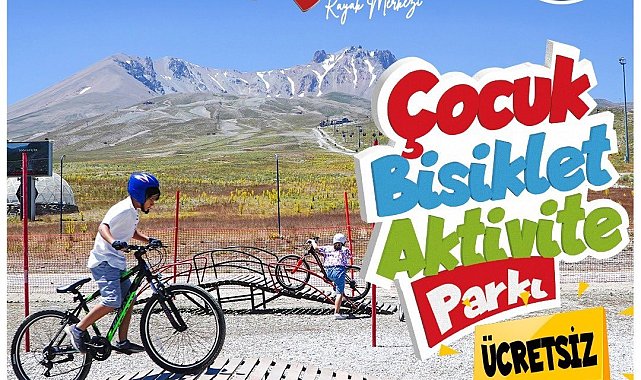 Büyükşehir, Erciyes'te çocuk bisiklet ve aktivite parkı sezonunu açtı