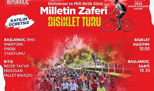 Büyükşehir'den 15 Temmuz'da bisiklet turu