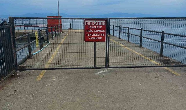 Çökme riskine karşı Kumla iskelesine mühür vuruldu