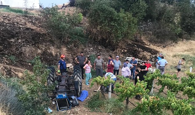 Devrilen traktörün altında kalan karı koca hayatını kaybetti