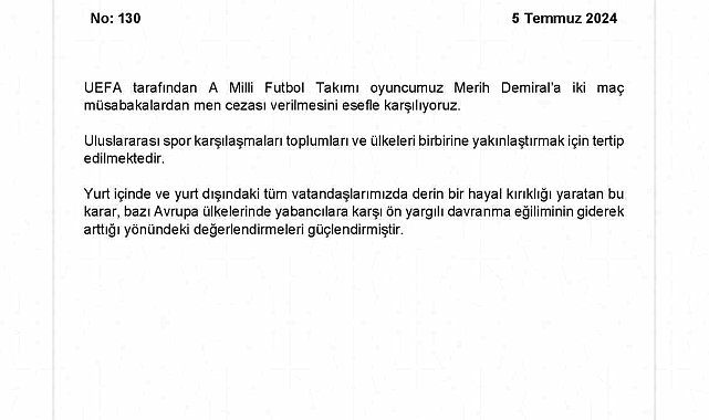 Dışişleri Bakanlığı'ndan Merih Demiral açıklaması