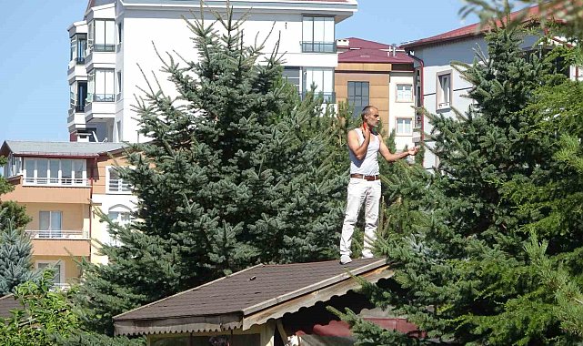 Doktorla tartışınca elindeki kesici aletle kamelyanın üzerine çıktı