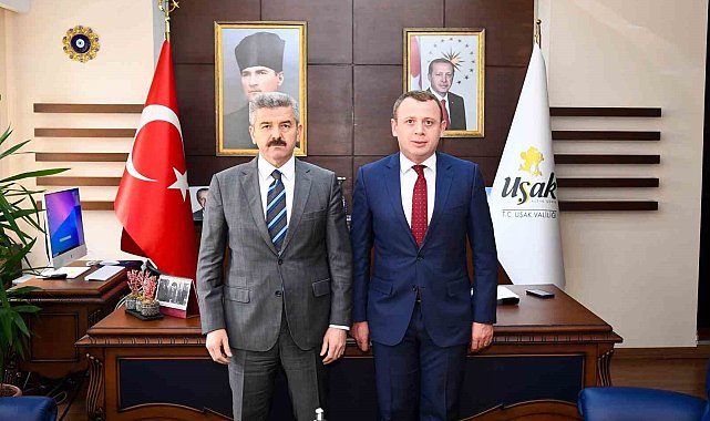 Eşme'ye yeni atanan Kaymakam'dan Vali Ergün'ü ziyaret