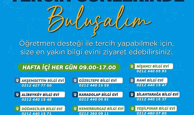Eyüpsultan Belediyesi'nden öğrencilere LGS tercih desteği