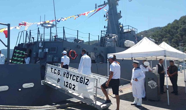 Fethiye'de TCG Köyceğiz Gemisi kapılarını ziyaretçilere açtı
