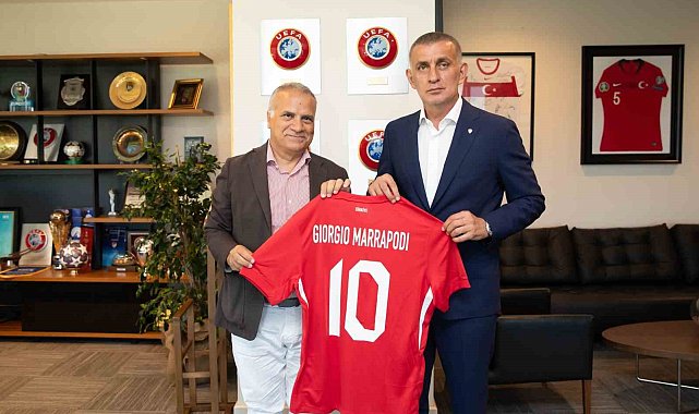 Giorgio Marrapodi, TFF Başkanı Hacıosmanoğlu'nu ziyaret etti