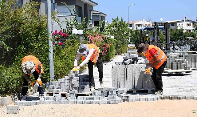 Güzelçamlı Mahallesi'nde üstyapı yatırımları hız kesmiyor