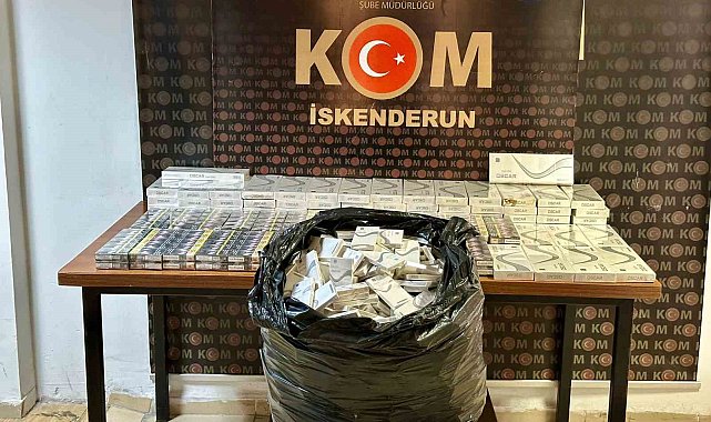 İskenderun'da 1640 paket kaçak sigara ele geçirildi