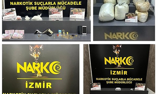 İzmir'de 'torbacı' operasyonu; kilolarca uyuşturucu ele geçirildi
