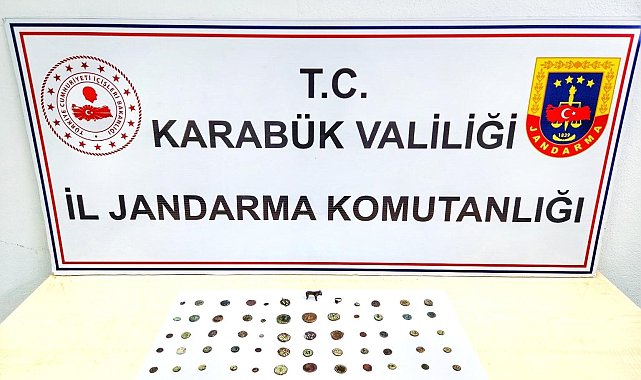Karabük'te 60 adet sikke ve tarihi eser niteliğinde eşyalar ele geçirildi