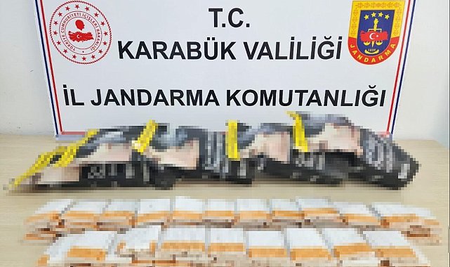 Karabük'te bin 700 makaron ve 3.5 kilo tütün ele geçirildi