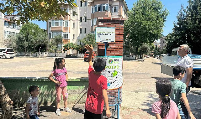 Karacabey'de geri dönüşüme basket potalı destek