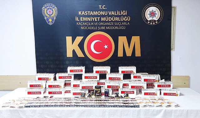 Kastamonu'da 11 bin 640 adet doldurulmuş makaron ele geçirildi