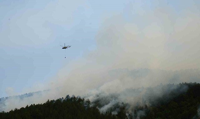 Kastamonu'daki orman yangına 18 saattir müdahale devam ediyor