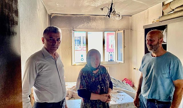 Kaymakam Arslan Yurt, yangın mağdurlarını ziyaret etti
