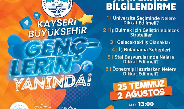 Kayseri Büyükşehir'den 'Büyükşehir Gençlerin Yanında' konferansı