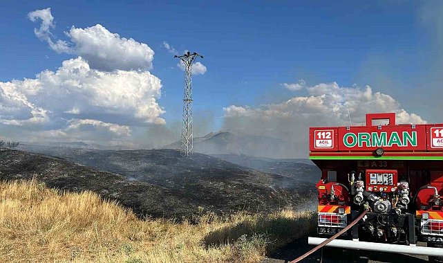 Kırsal alandaki yangın ormana sıçramadan söndürüldü