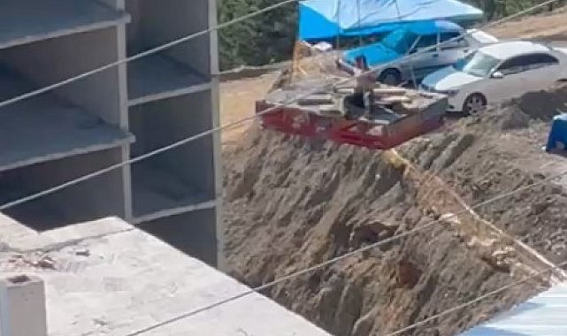 Kule vinç üzerinde ölüme davetiye çıkarttı