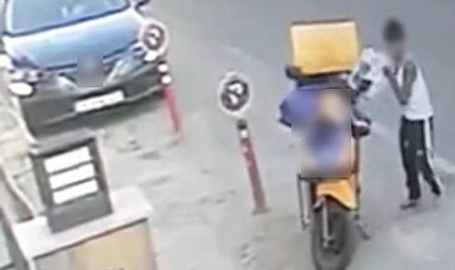 Kuryenin motosikletteki siparişleri böyle çalındı