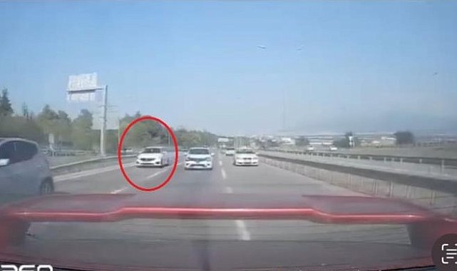 Makas atıp trafiği böyle tehlikeye soktu