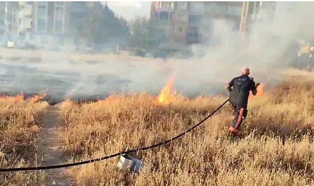 Malatya'da ot yangını