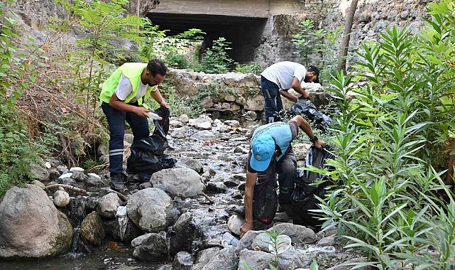 Manisa'da tarihi dokuların güzergahında temizlik yapıldı