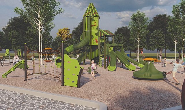 Millet bahçesinde çocuk oyun alanı sil baştan