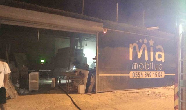 Mobilya üretim dükkanında yangın