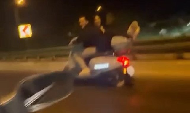 Motosikletin arkasında yatarak ilerledi, ölüme meydan okudu