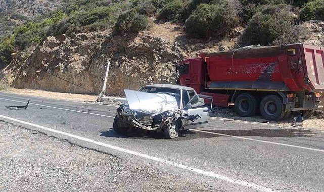 Otomobilin hurdaya döndüğü kaza ucuz atlatıldı
