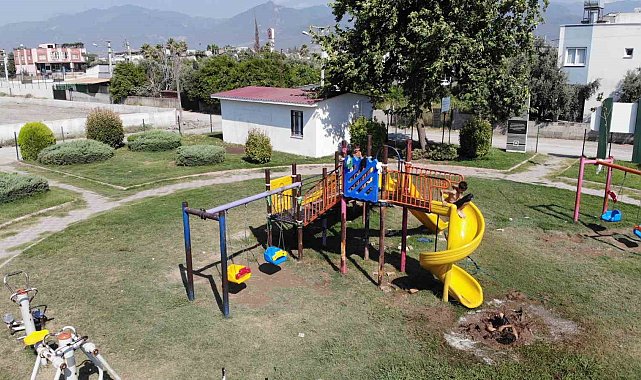 Oyun parkı kavurucu sıcakla birlikte aqua park oldu