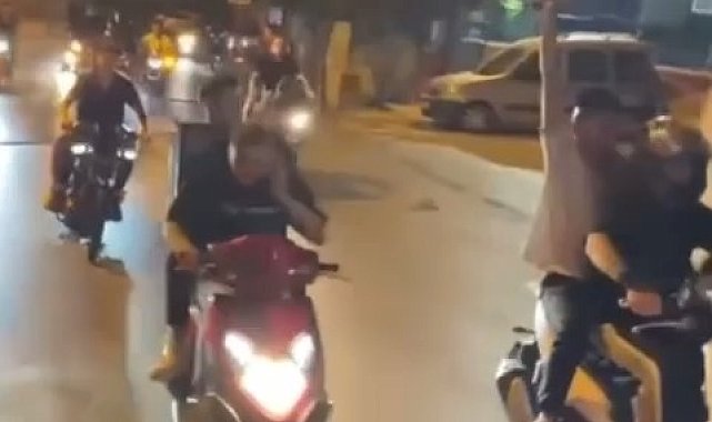 Pendik'te asker eğlencesi konvoyunda havaya rastgele ateş açıldı, o anlar kamerada