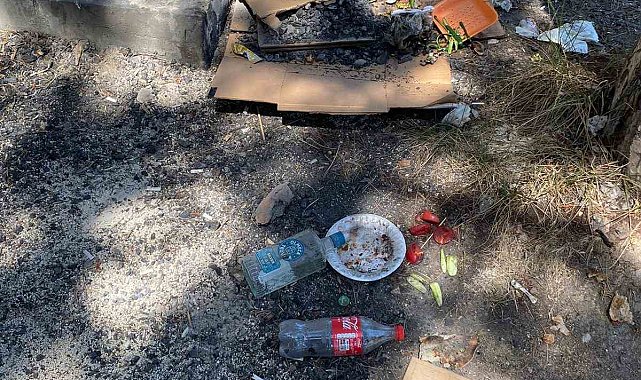 Piknikçiler çevreye attığı çöpler tepkilere neden oluyor