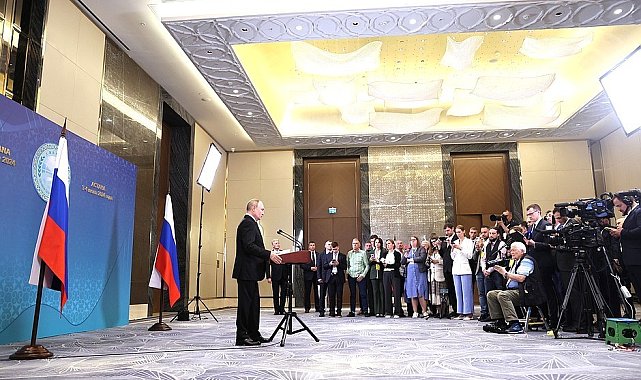 Putin: "Cumhurbaşkanı Erdoğan'ın siyasi iradesi uluslararası barışa katkı sunuyor"