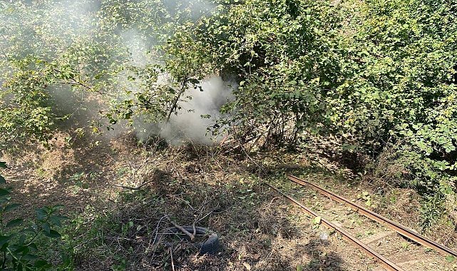 Ruhsatsız maden ocağında 2 ton kömür, 20 metre ray ele geçirildi
