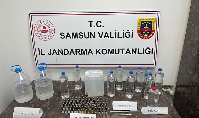 Sahte içki üreten şahıs jandarma tarafından yakalandı