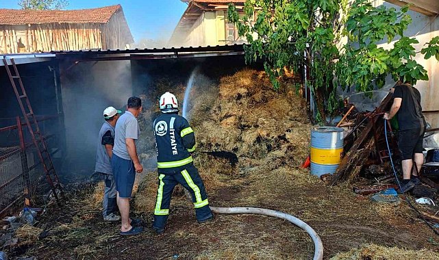 Samanlıkta çıkan yangın büyümeden söndürüldü