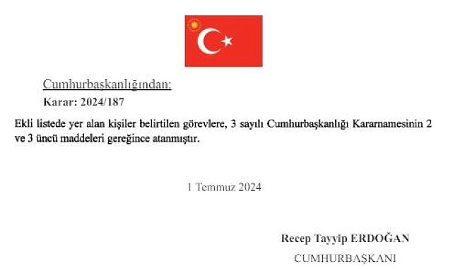 Samsun'a vali yardımcısı ve kaymakam ataması